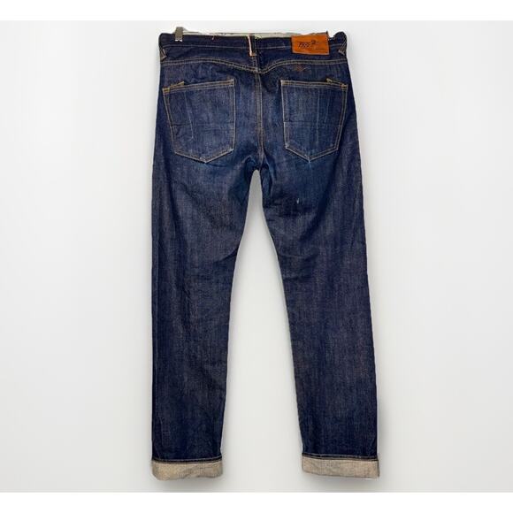 PRPS Mens 34x34 Selvedge Rambler Denim Raw Dark Blue Wash Jeans Button Japanese - Picture 2 of 12